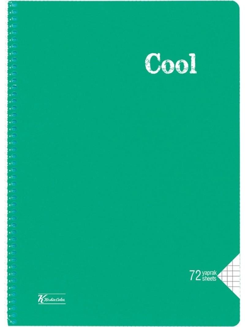 Keskin Color Cool A4 72 Yaprak Kareli Pp Kapak Spiralli Defter
