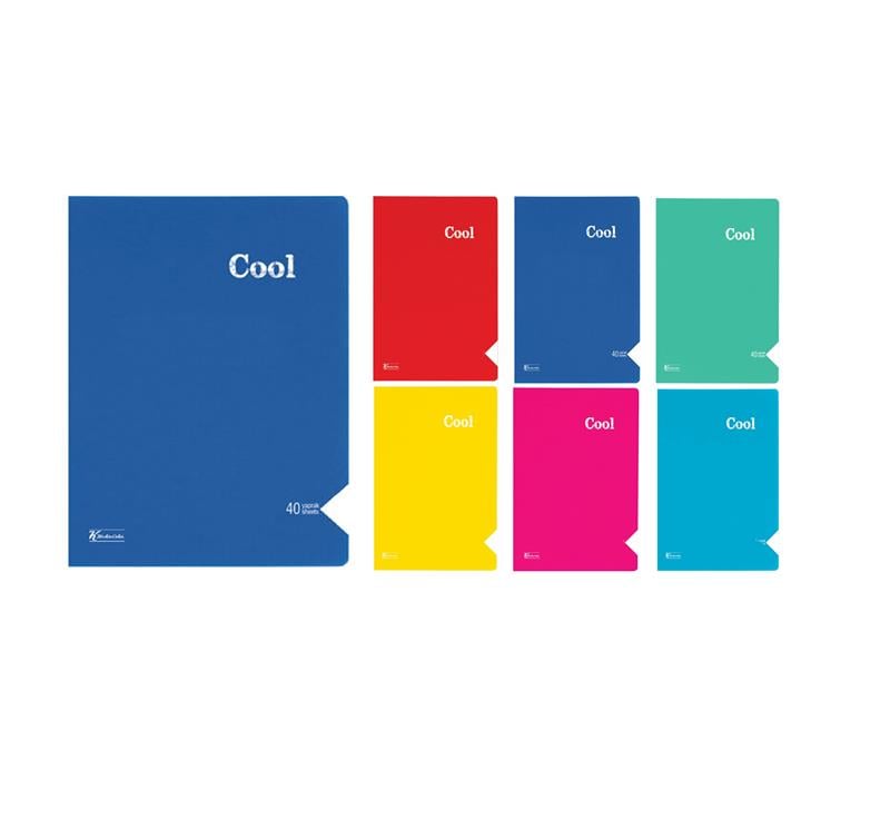 Keskin Color Defter Cool A4 Plastik Kapak Dikişli 40 Yaprak Kareli