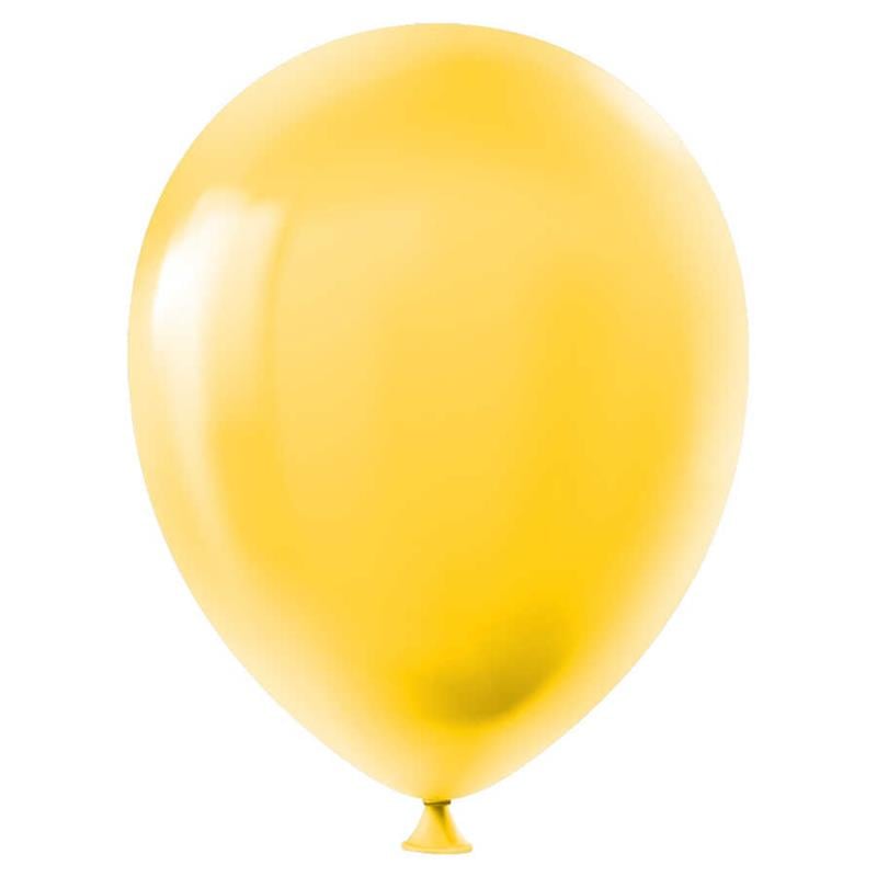 Kika Balon Baskısız Pastel 100'lü Sarı
