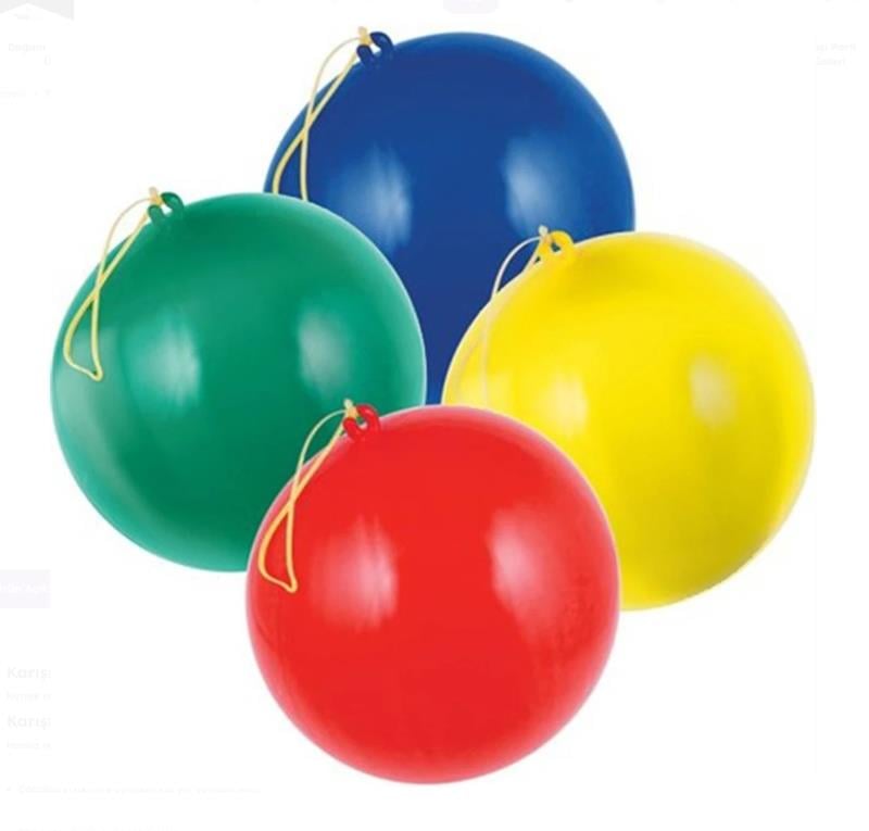 Kika Punch Balon Baskısız 50'li Karışık