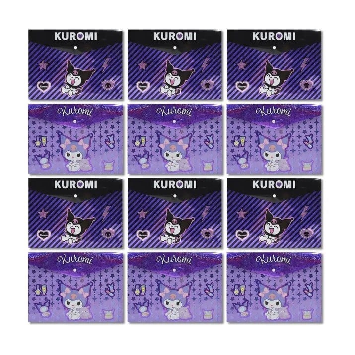 Kuromi Çıtçıtlı Dosya 12'li Paket