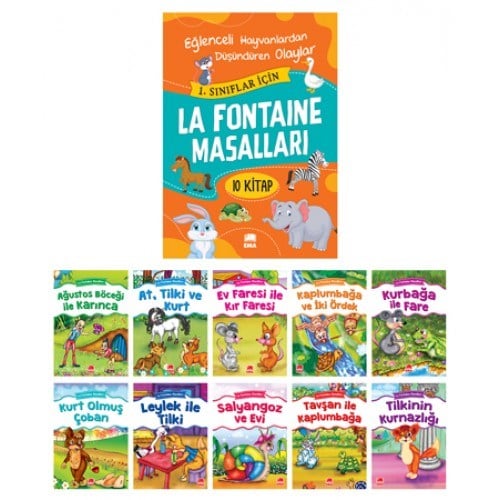 La Fontaine Masalları 1. 2. Sınıflar 10 Kitap / EMA Kitap