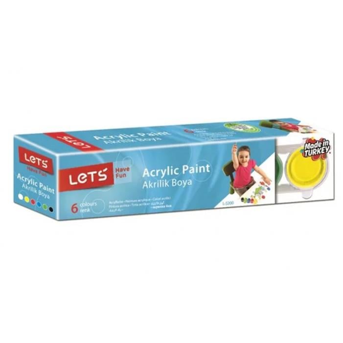 Let's Akrilik Boya Ana Renkler 25 mg 6 Renk