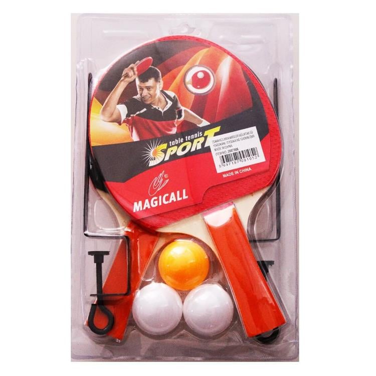 MAGİCALL 2007006 FİLELİ PİNPON TOPU RAKET SETİ