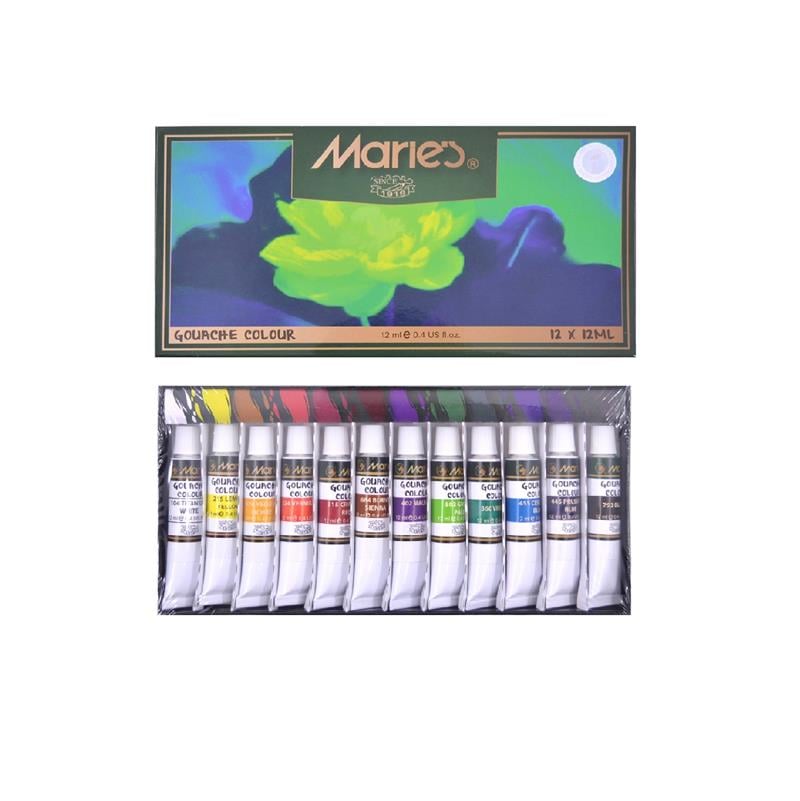 Maries Guvaş Boya Seti 12 ml 12 Renk Set 7312B