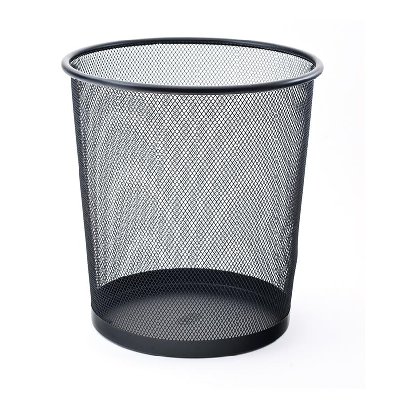Mas Çöp Kovası Metal Tam Delikli 10 Litre Siyah