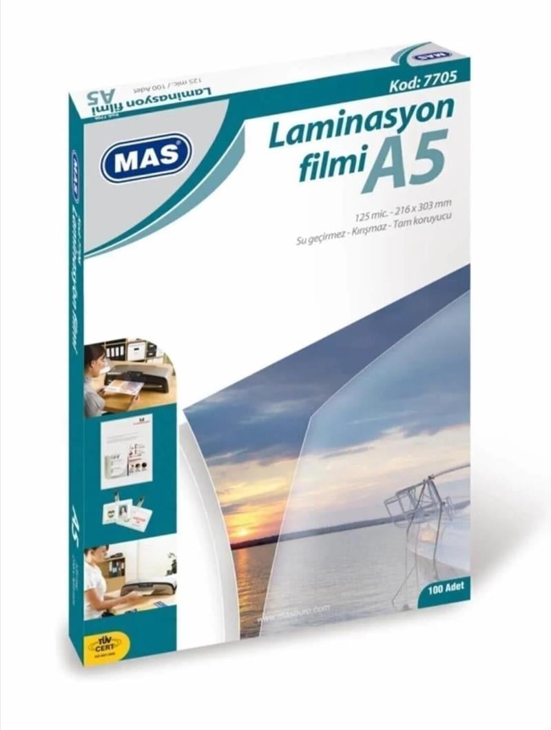 Mas Laminasyon Filmi 125 Mic A5 100’lü