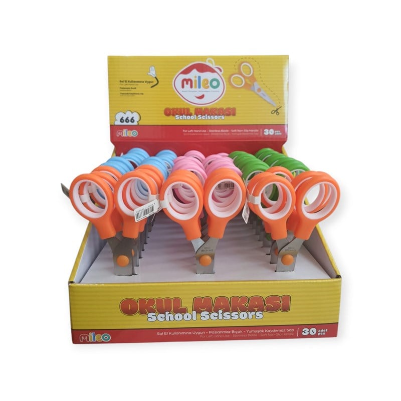 Mas Mileo Çocuk Makası Solak Saplı 30'lu Stand