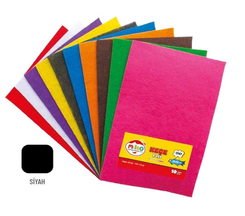Mas Mileo Keçe 180 gr 50x70 10'lu Paket Siyah 1767