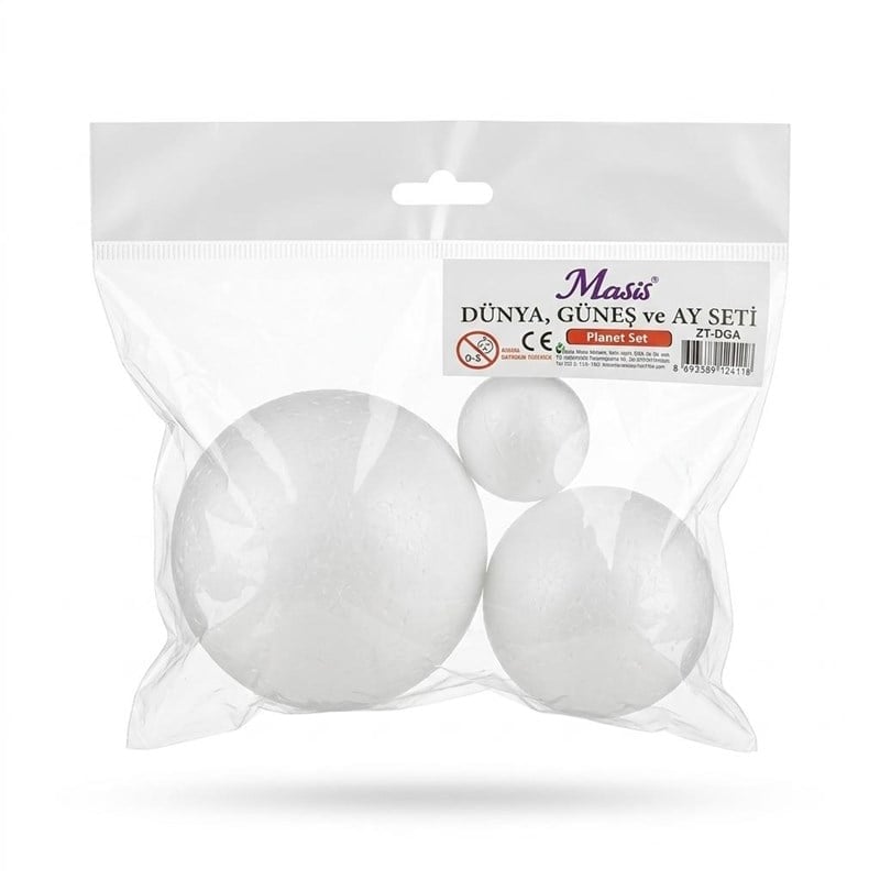Masis Dünya, Güneş ve Ay Seti, 3 Adet (3, 5, ve 7 Cm.)