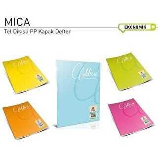 Mica PP Kapaklı A4 Tel Dikişli 80 Yaprak Çizgili Defter 12'li Paket