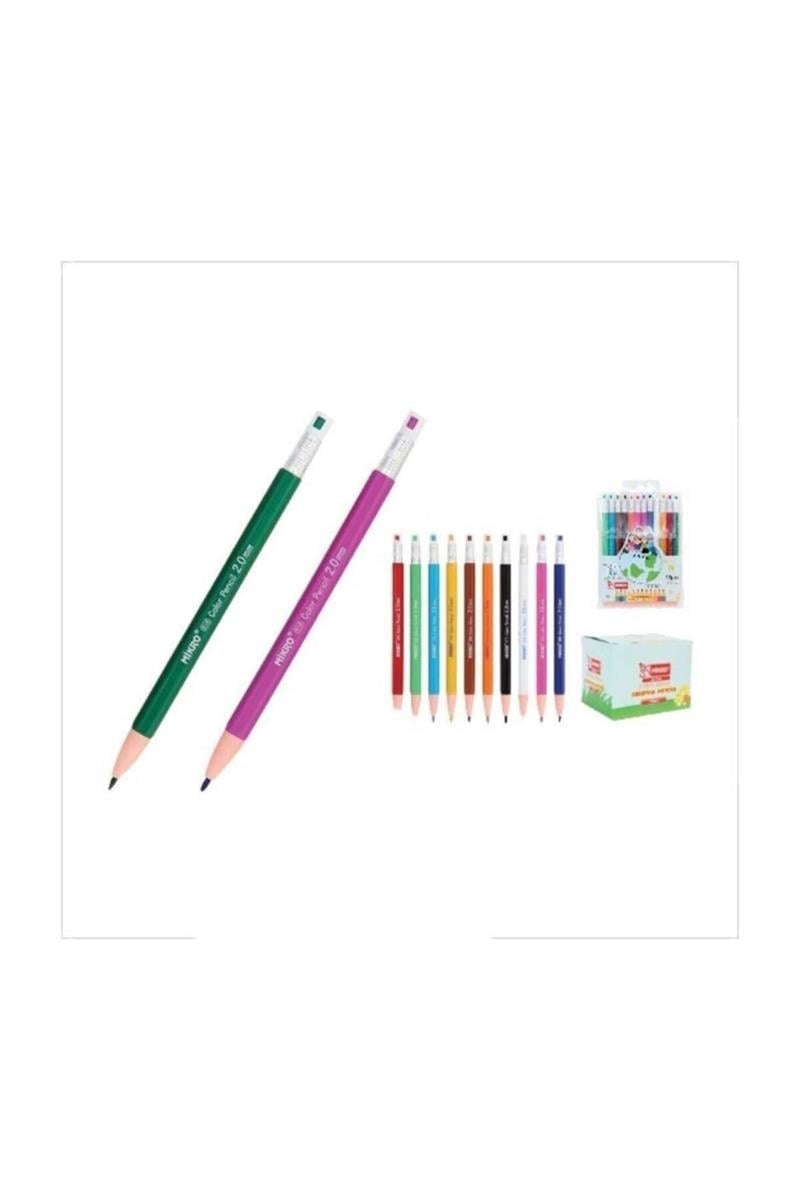 Mikro 618-12 Renk 2mm Kuru Boya Kalemi