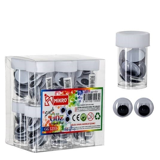 Mikro Oynar Siyah Göz GG-1210-3G Büyük 12 Tüp Kutu