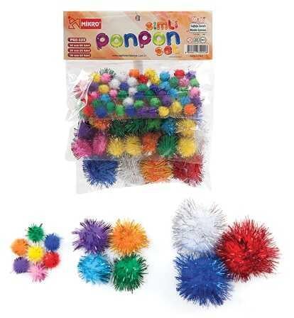 Mikro Pgc-123 Simli Ponpon Set (50+25+15)