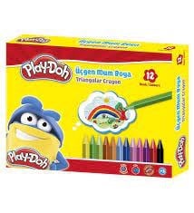 Mum Boya- Play-doh Jumbo Üçgen Crayon 12 Renk 11mm