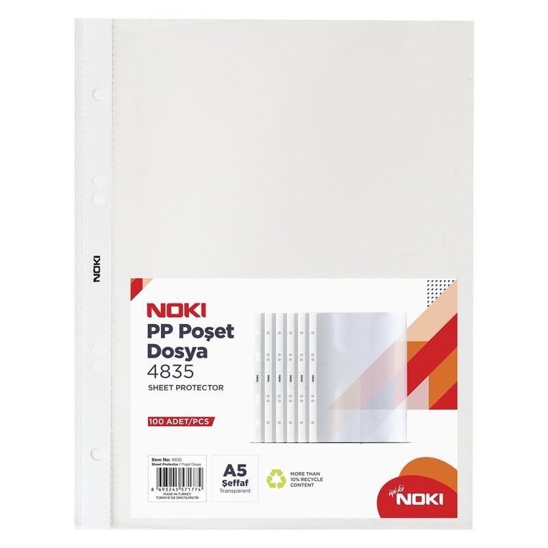 Noki A5 100'lü Poşet Dosya- 4835