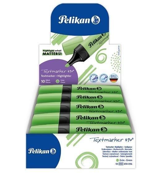 Pelikan Fosforlu Kalem 490 Neon Yeşil 10'lu Paket