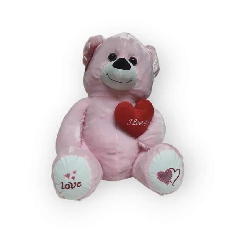 PELUŞ PEMBE AYICIK KALPLİ VE SEVİMLİ TASARIM 47 CM