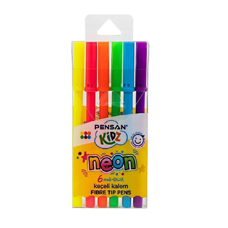 Pensan Kidz Neon 6 Renk Kecelı Kalem