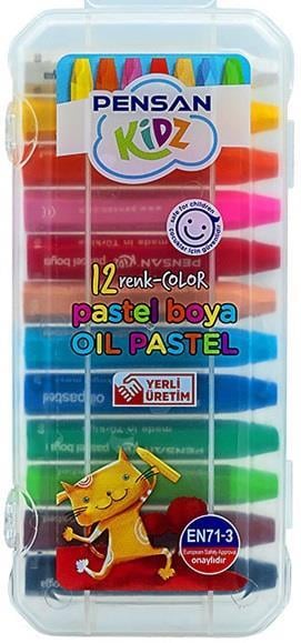 Pensan Pastel Boya Kidz Pratik Kutulu 12 Renk