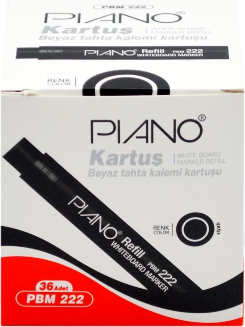 Piano Refil Board Marker 222 Kartuş Siyah 36'lı Kutu