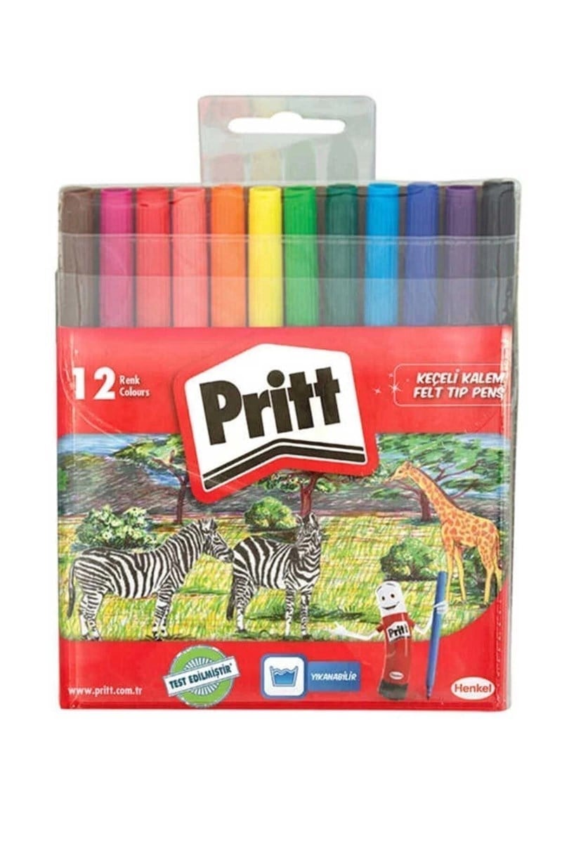 Pritt-Keçeli Kalem 12 Renk