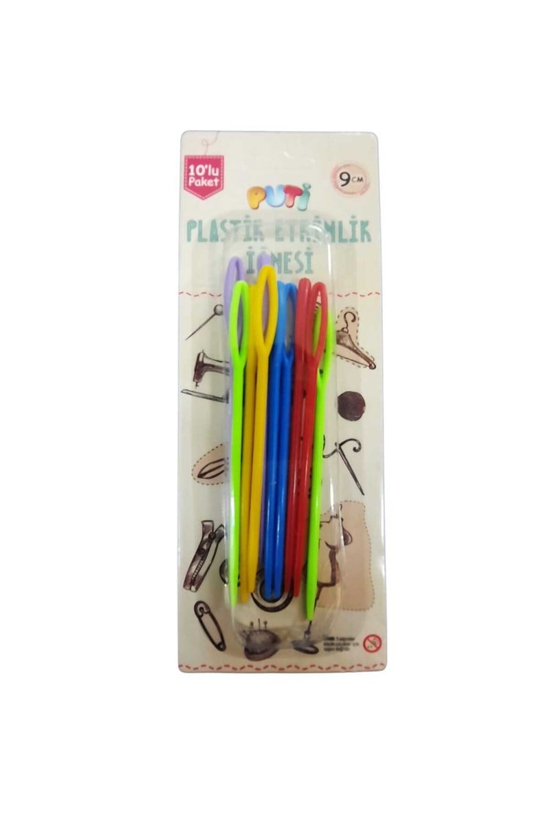 Puti Plastik 9cm Etkinlik İğnesi 10'lu Blister
