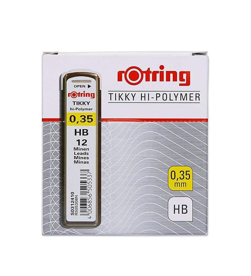 Rotring Siyah Kalem Ucu 0.35 mm HB Uç Min 10'lu Paket