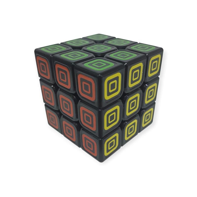 Sabır Küpü Desenli Siyah Renk 3x3x3