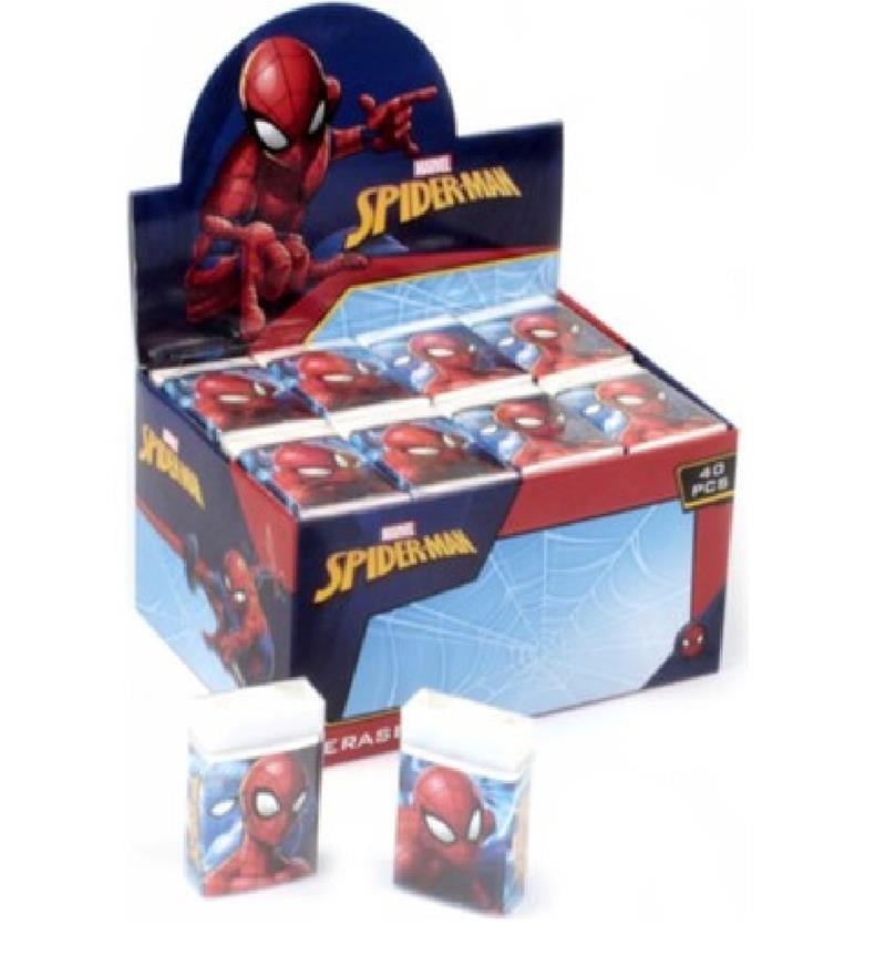 Şahin Spiderman Dikdörtgen Silgi- 40374 St. 24'lü Paket