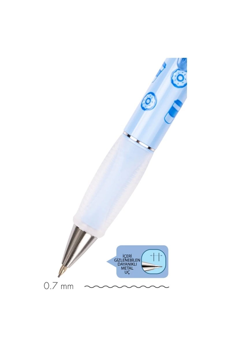 Serve Deep Tatlı Versatil Kalem 0.7mm Kahve & Donut Gök Mavi