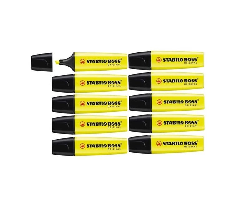 Stabilo Fosforlu Kalem Boss Pastel Sarı 10'lu Paket