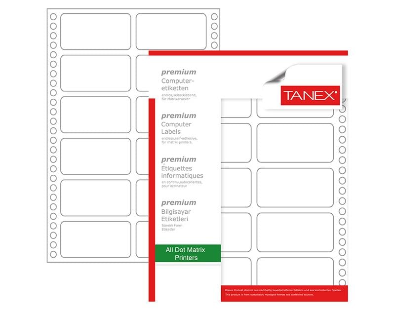 Tanex Bilgisayar Etiket 35x97 Mm 1250 Adet Etiket