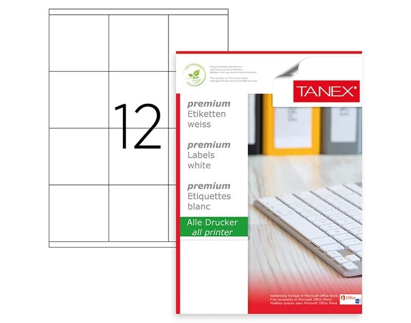 Tanex Laser Etiket Tw-2612 105x48mm 100 Adet