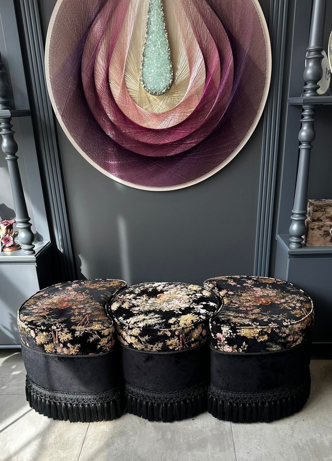 120 cm 3'lü Puf - Ön sipariş