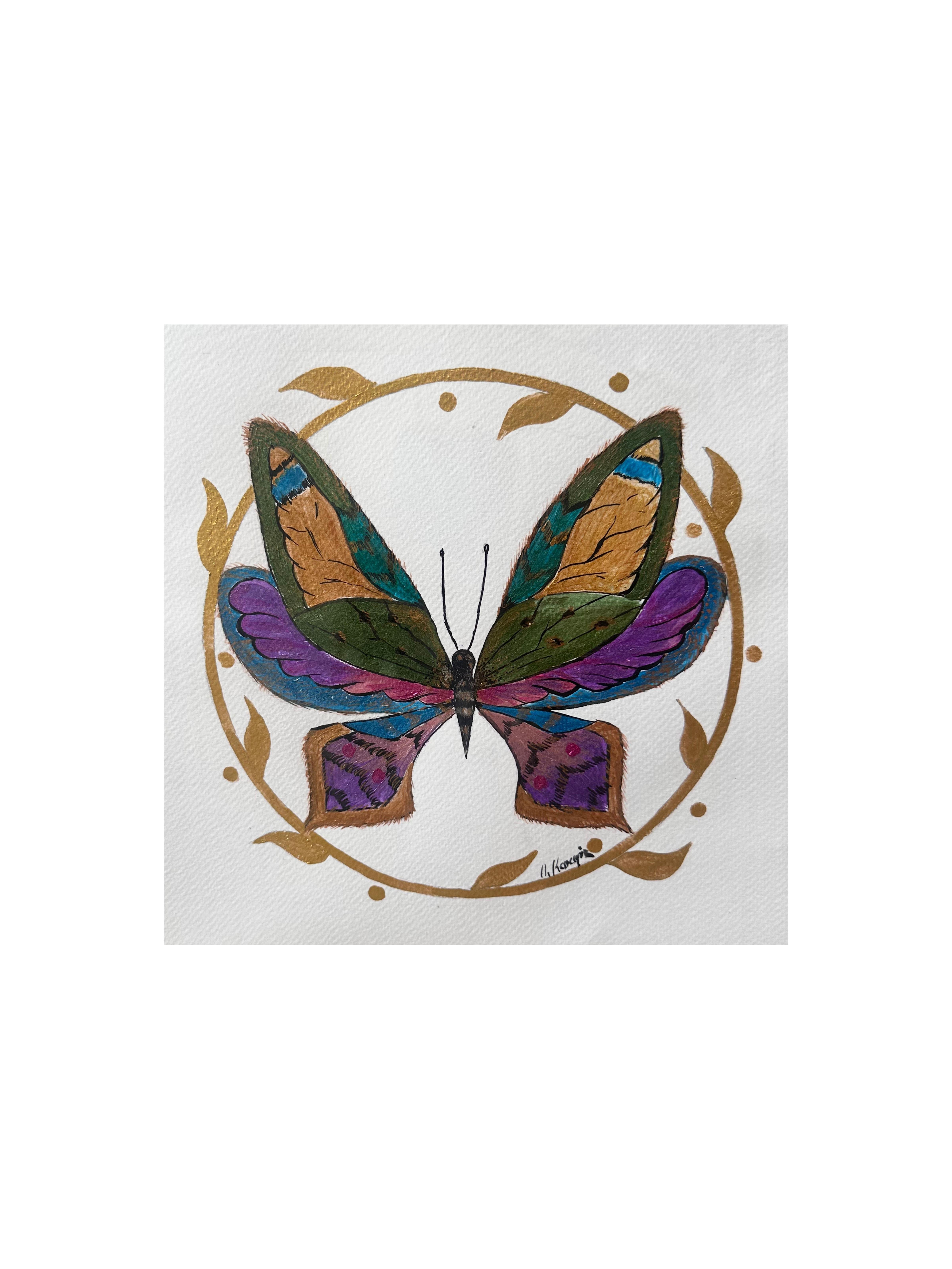 Kelebek El Boyama Tablo