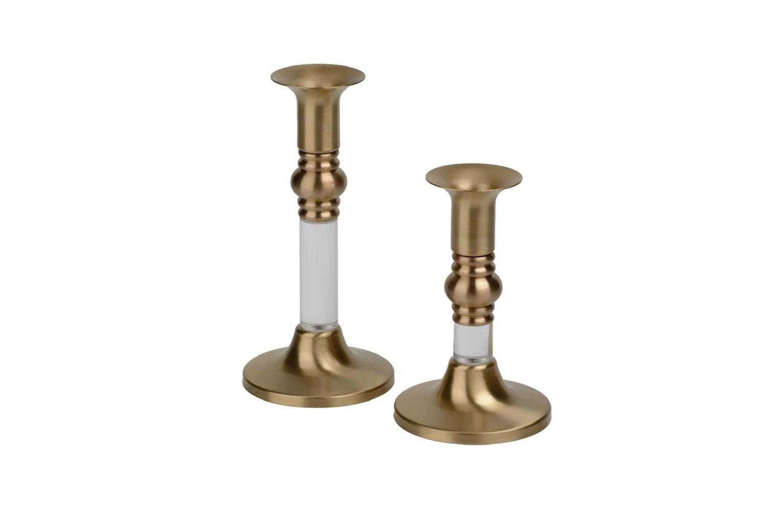 Pirinç & Pleksi Klasik Şamdan