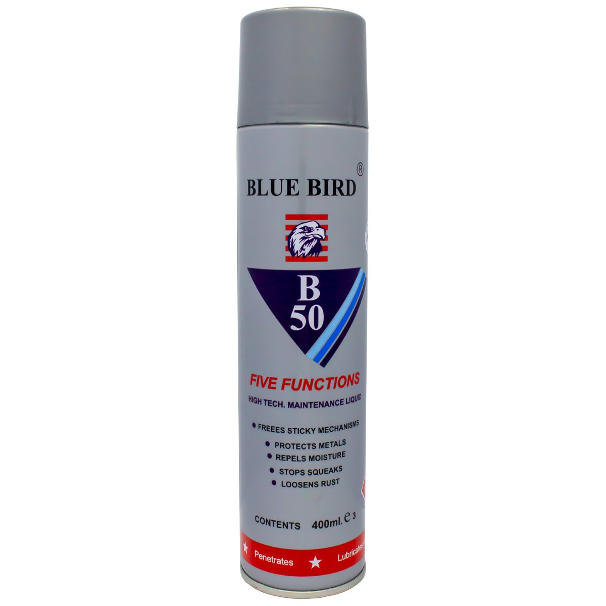 Blue BirdBlue Bird B-50 Fonksiyonlu Pas Sökücü Sprey 400mlBLUE BIRD B-50B-50 5 Fonksiyonlu Pas Sökücü ve Yağlayıcı Sprey 400ml | B-50 Sprey 400ml