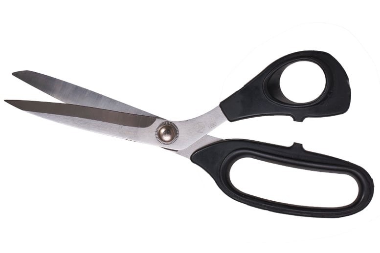 Merze Jilet Ağız Plastik Saplı Makas 8 No | 21 cm Hassas Kumaş Makası – D-197