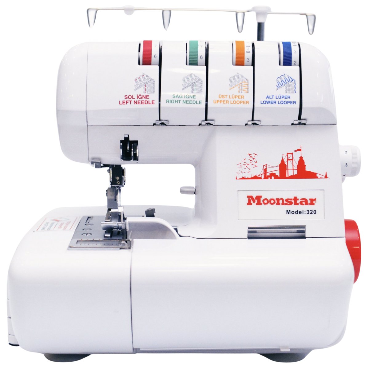 Moonstar Model 320 Ev Tipi Overlok Makinesi 3-4 İplik