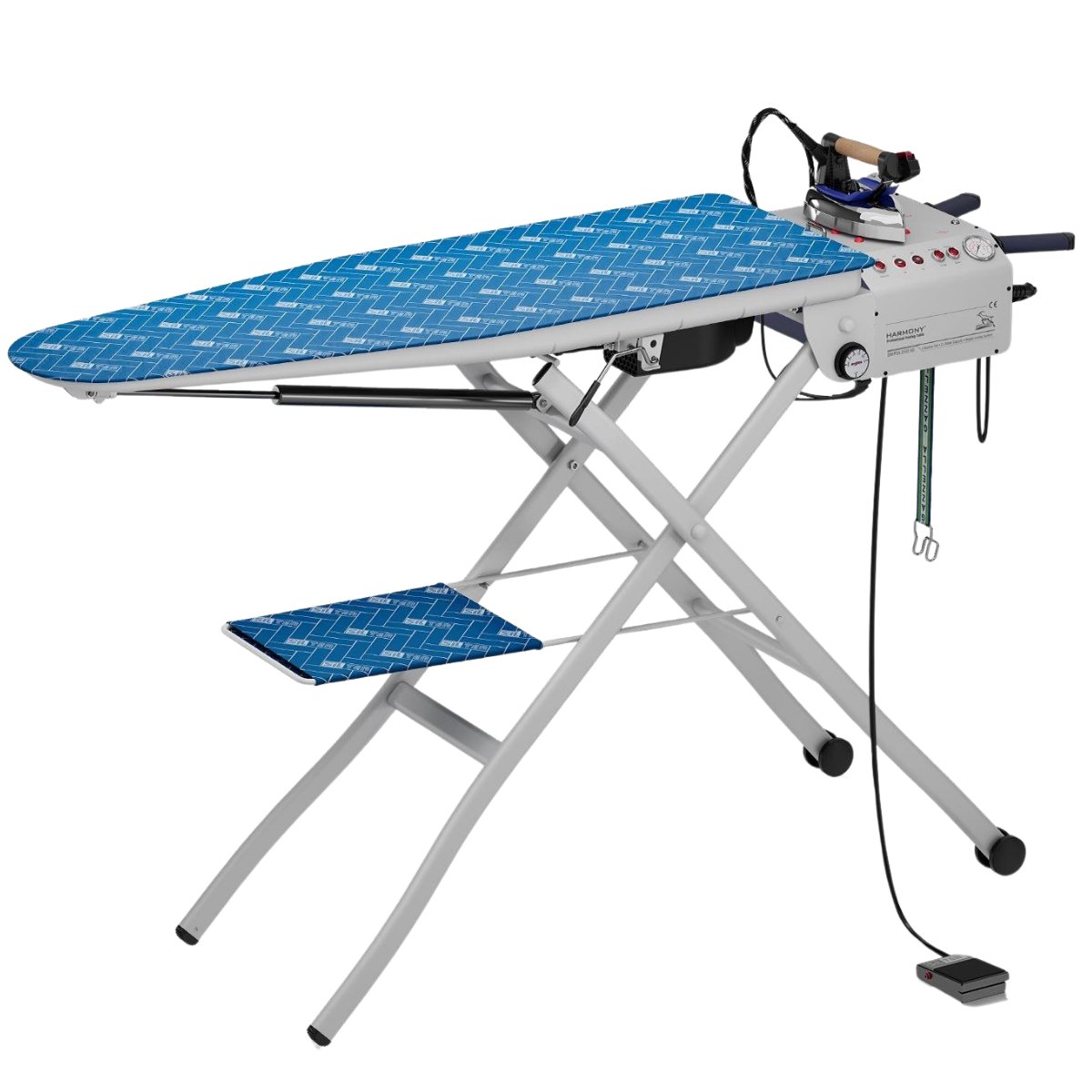 SilterSM/PSA 2102 ADHarmony SM/PSA 2102 AD Katlanabilir Kazanlı ve Fanlı Ütü Masası – 2 Lt Dar Tip, Amortisörlü Profesyonel Model