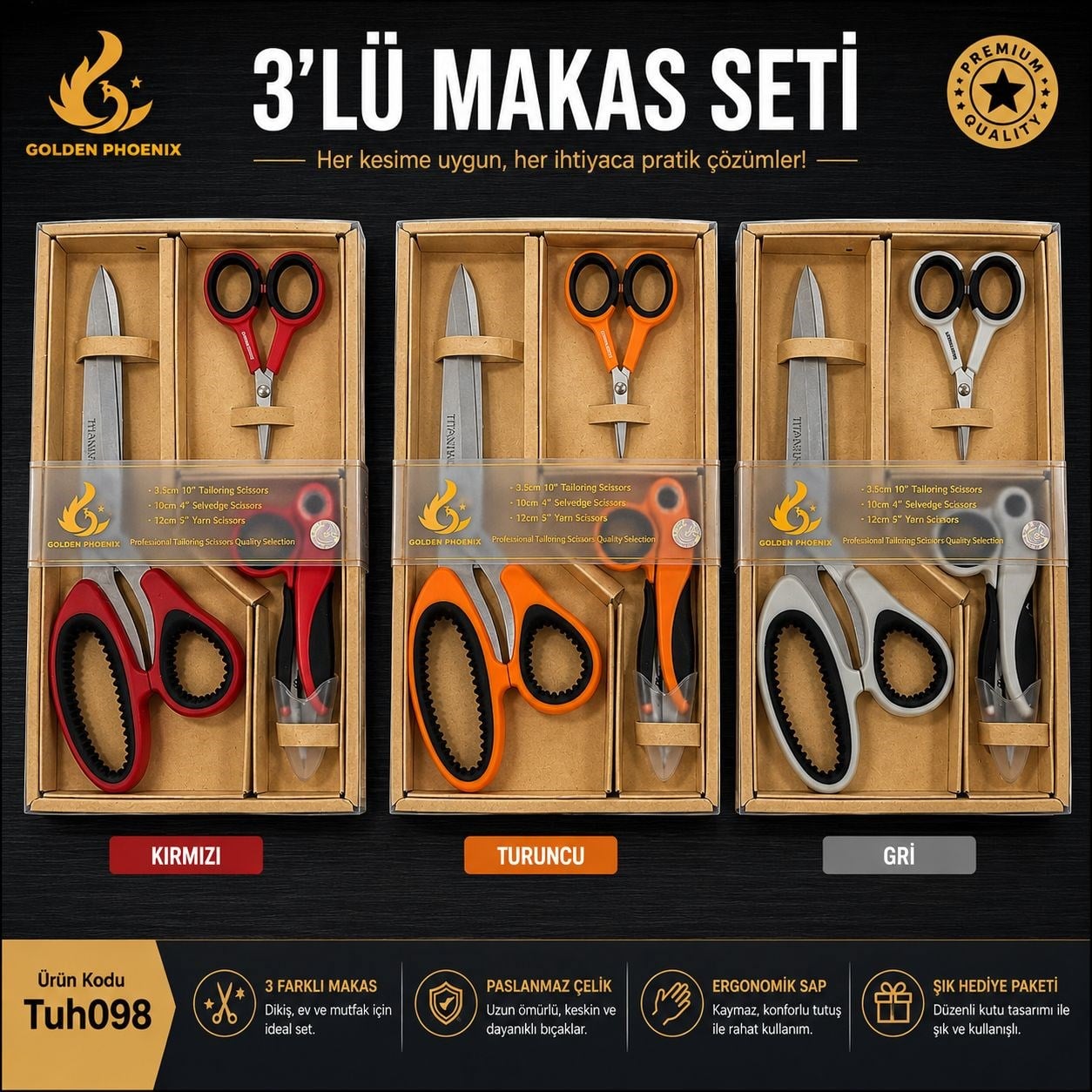 3'lü Makas Seti