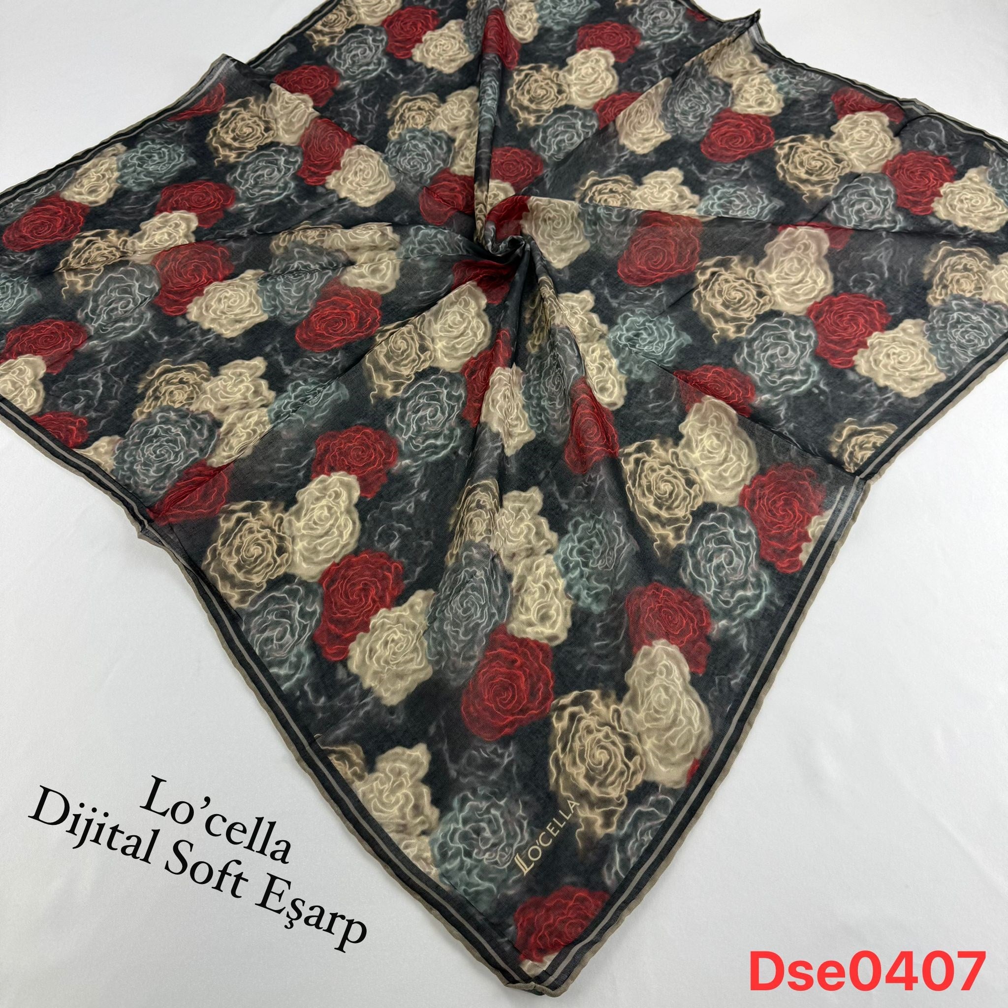 Lo'cella El Dikişli Soft Eşarp