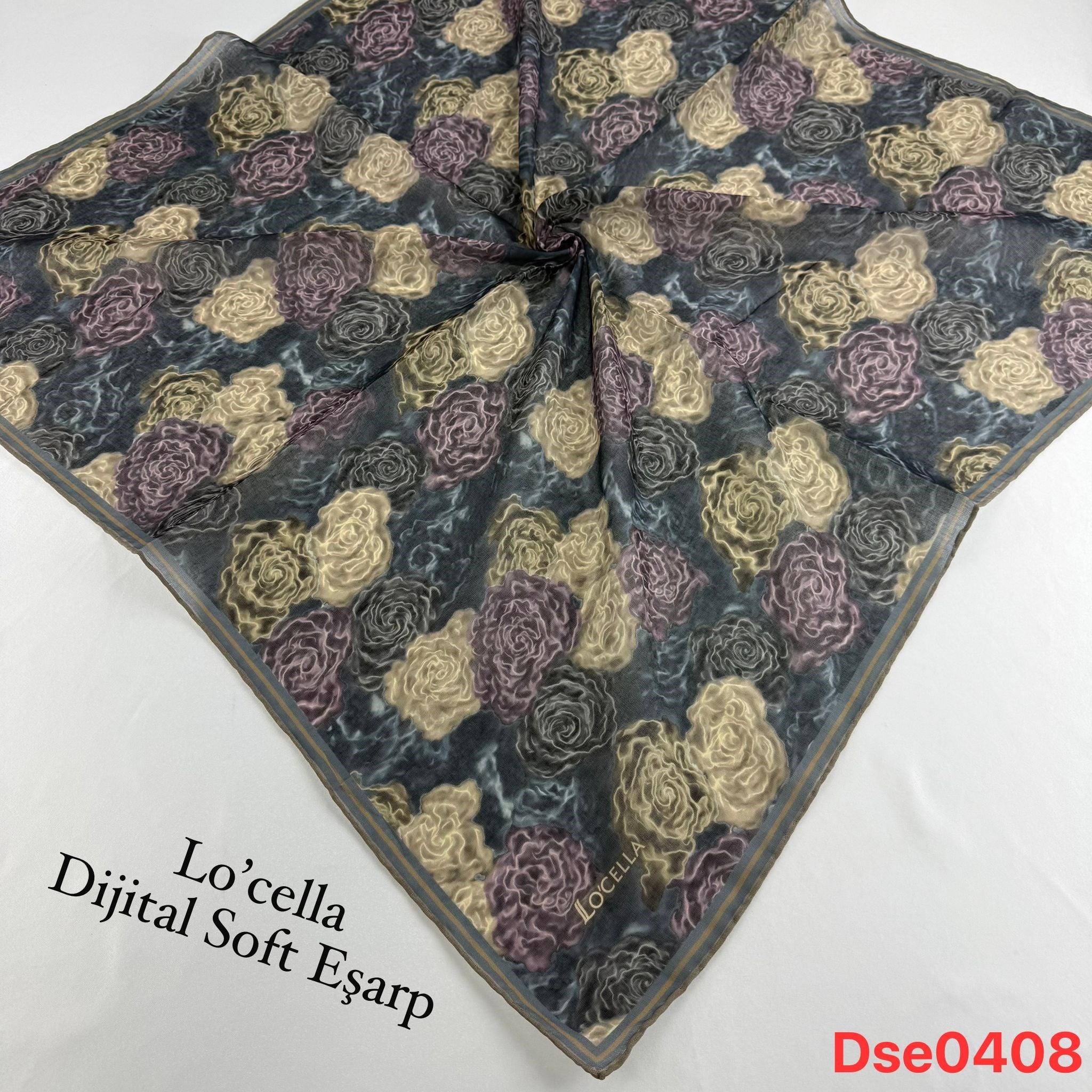 Lo'cella El Dikişli Soft Eşarp