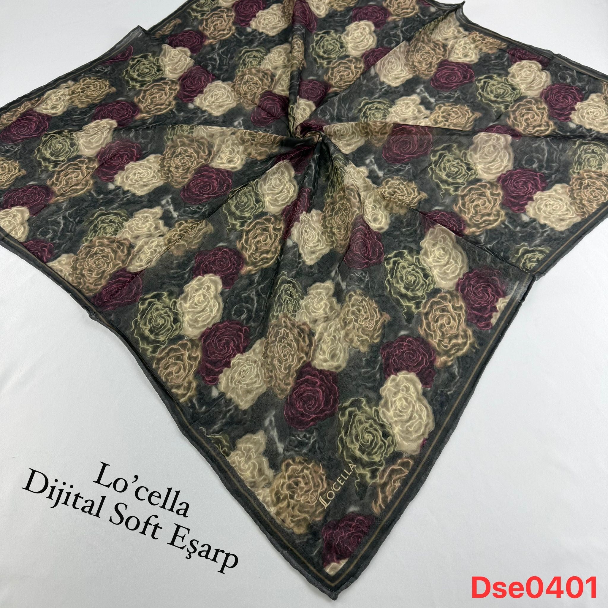 Lo'cella El Dikişli Soft Eşarp