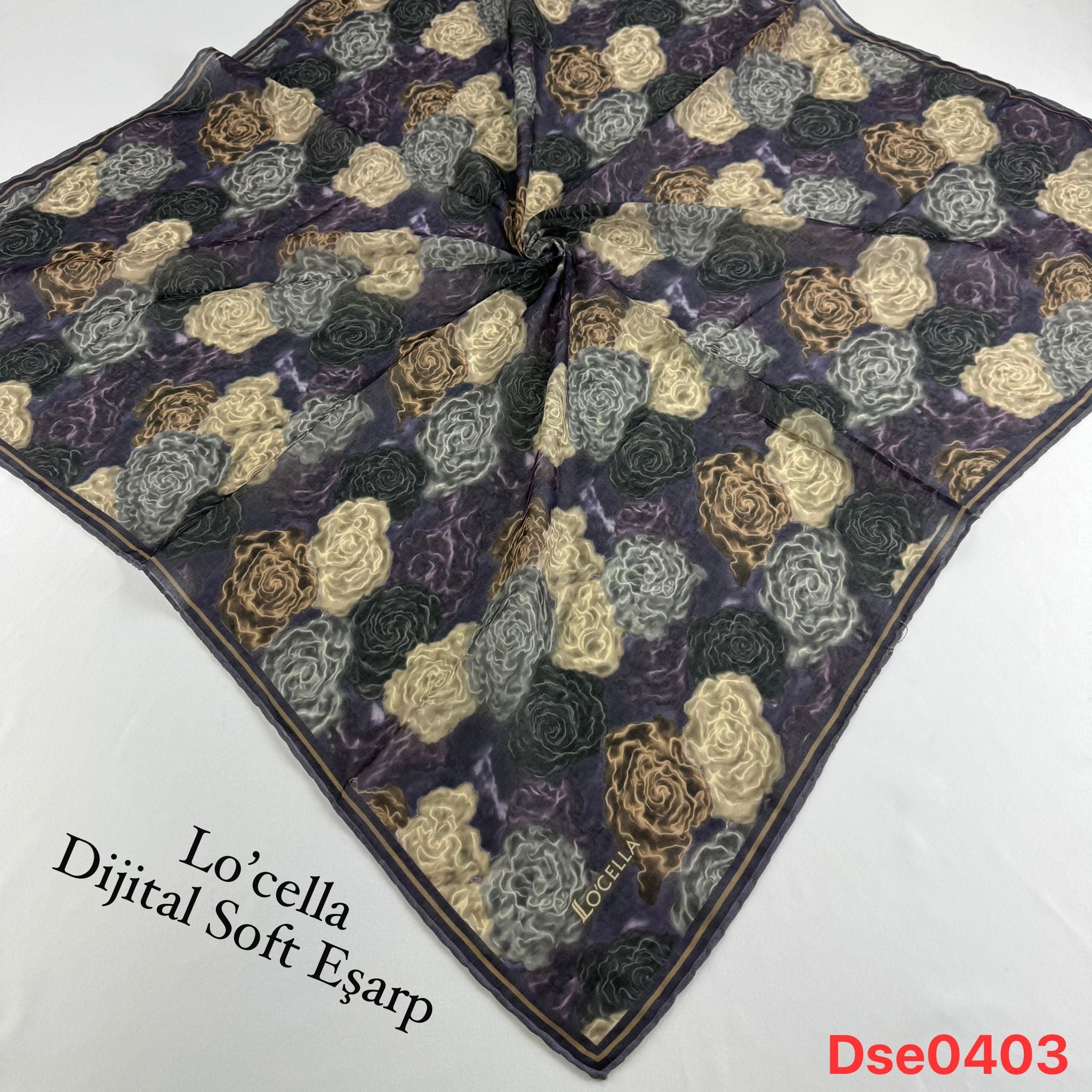 Lo'cella El Dikişli Soft Eşarp