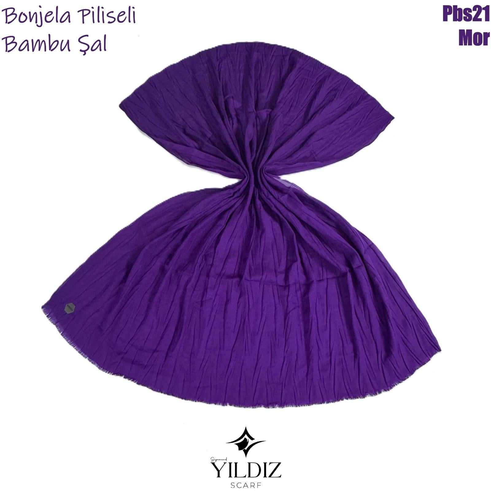 PB-21 Piliseli Bambu Şal- Mor