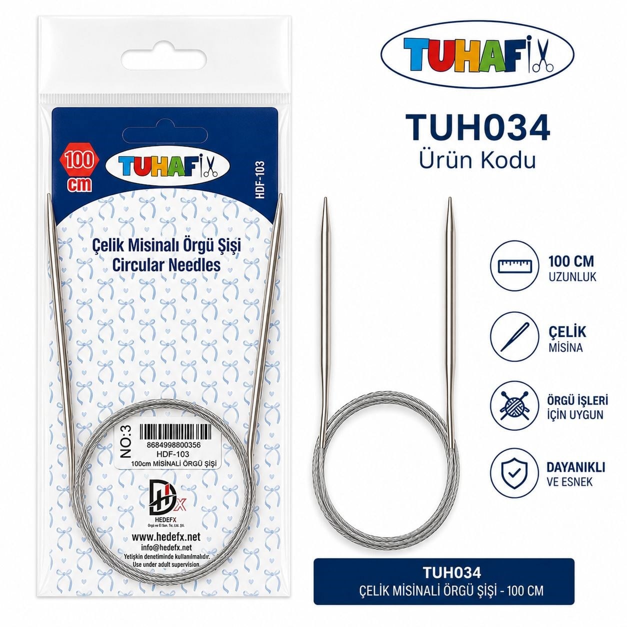 TH-34 Çelik Misinalı Şiş 3mm