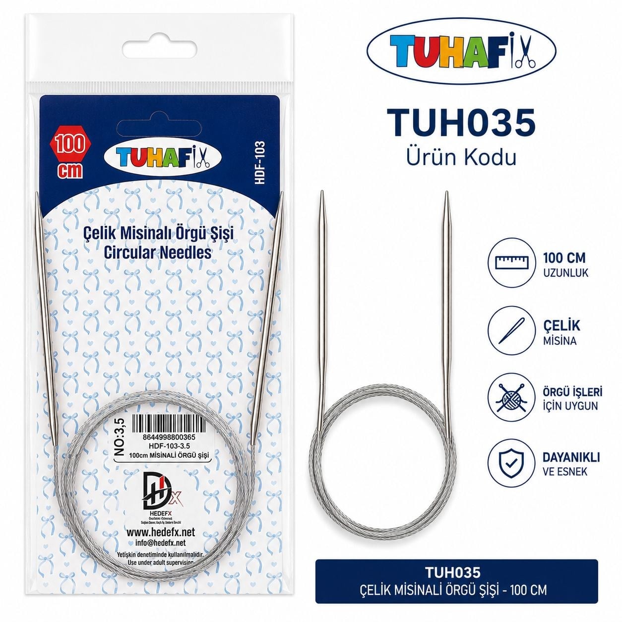 TH-35 Çelik Misinalı Şiş 3.5mm