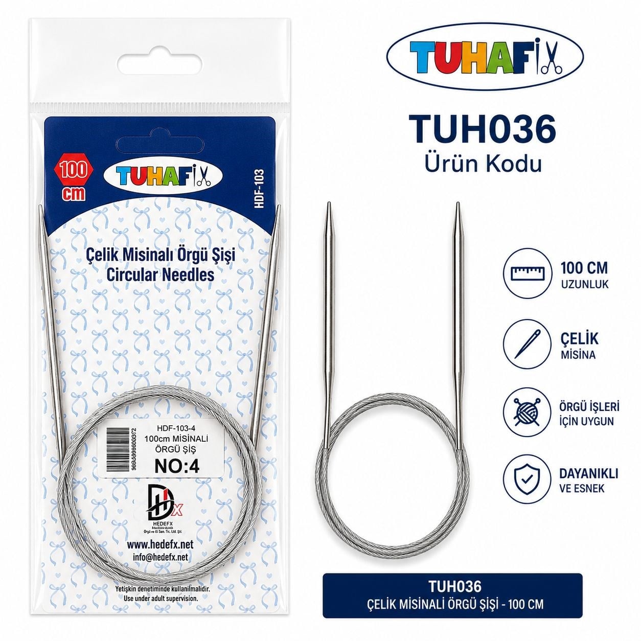 TH-36 Çelik Misinalı Şiş 4mm